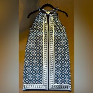 Max Studio (XS) EUC halter dress medallion lattice midi